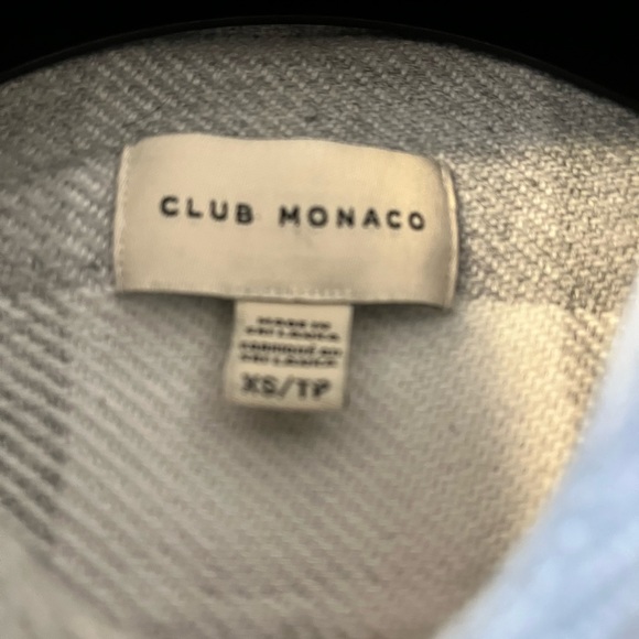 Mens Club Monaco Plaid flannel Shirt - Picture 4 of 6